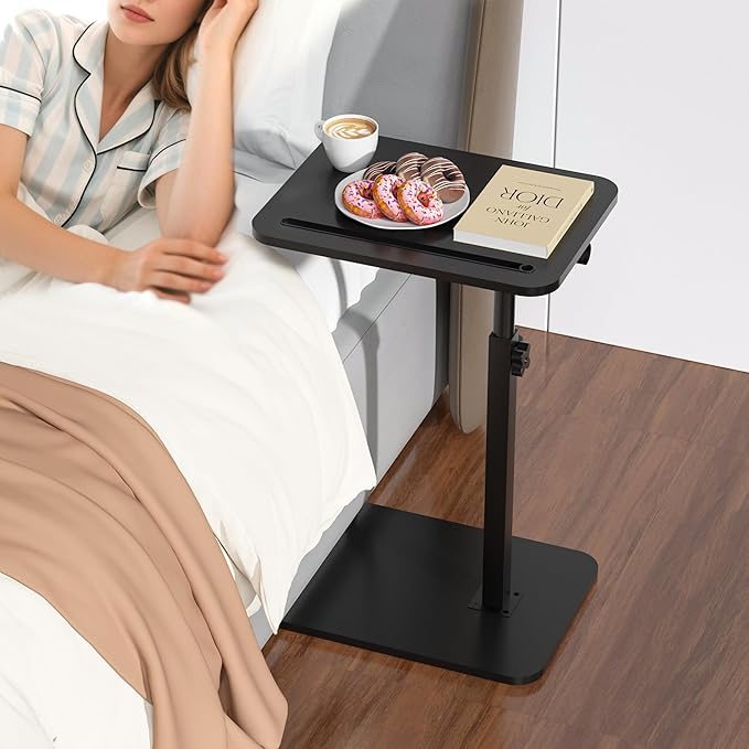 360° Swivel Sofa Side Table for Couch