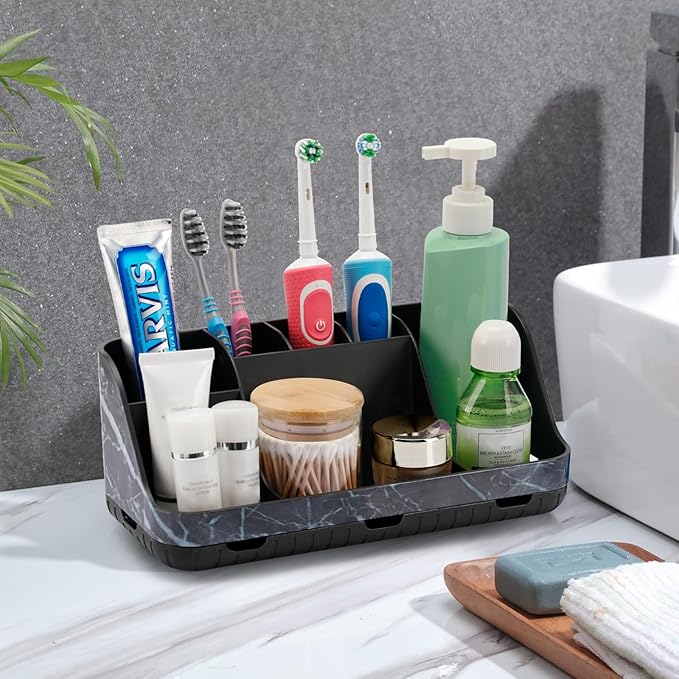 Marble Black Toothbrush Holders