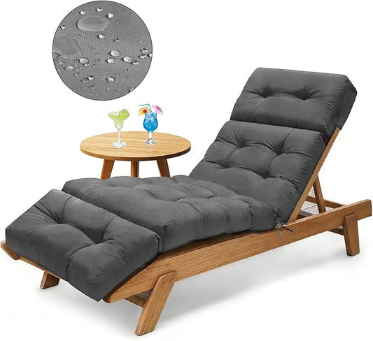 Outdoor Chaise Lounge Chair Cushion 74.2 x 22 x 4.7 Inches Thickened 100%