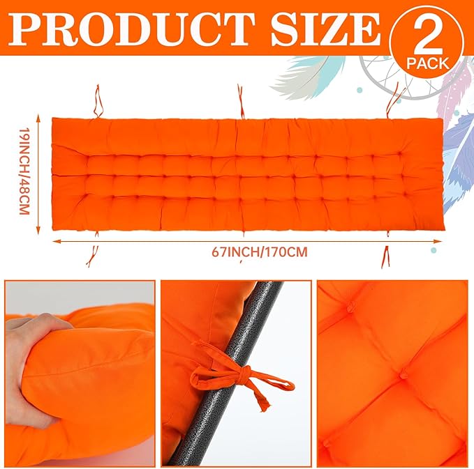 Bucherry 67 x 19 Inch Chaise Lounge Cushions Soft Lounge Chair Cushion Gravity
