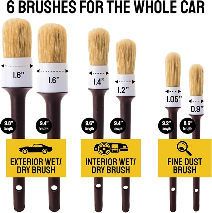 Boar Hair Detailing Brush Set