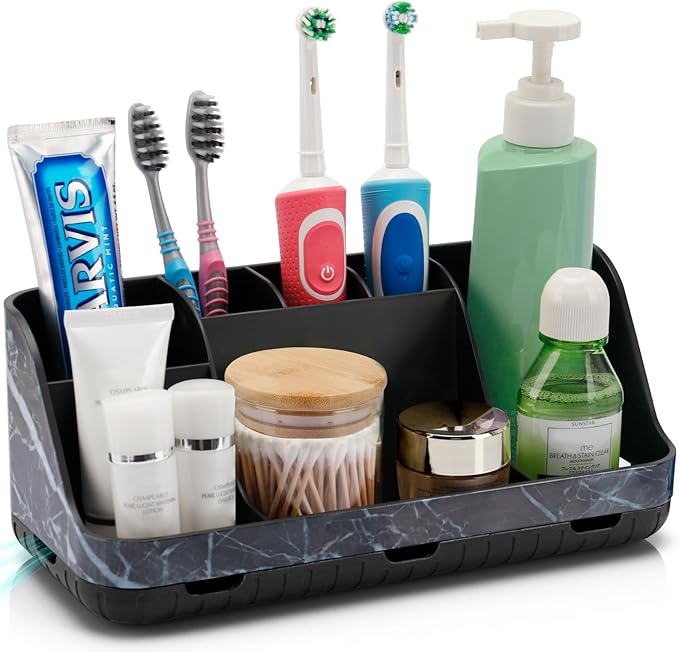 Marble Black Toothbrush Holders