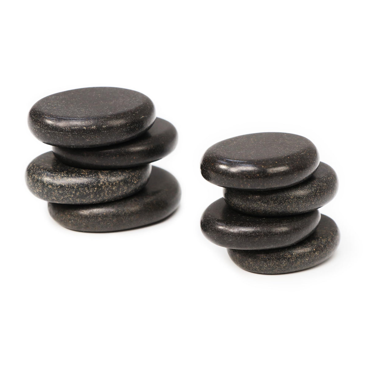 Master Massage Toes Basalt Hot Stone Pack – Beauty Facial Stones – Skin Care Heating Tools - Natural Black Basalt Massage Stone Set for Toes - 8-Piece Kit for Massage Spa, Relaxation, Healing