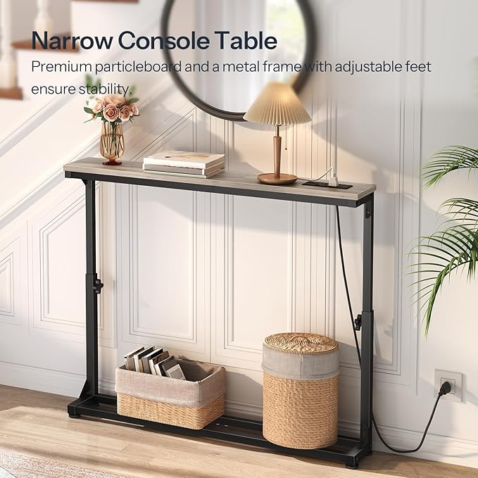HOOBRO Narrow Console Table Set of 2