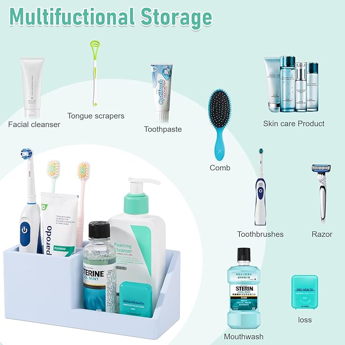 Diatomite Toothbrush Holders for Bathrooms, Quick Dry Electric Tooth Brush and
