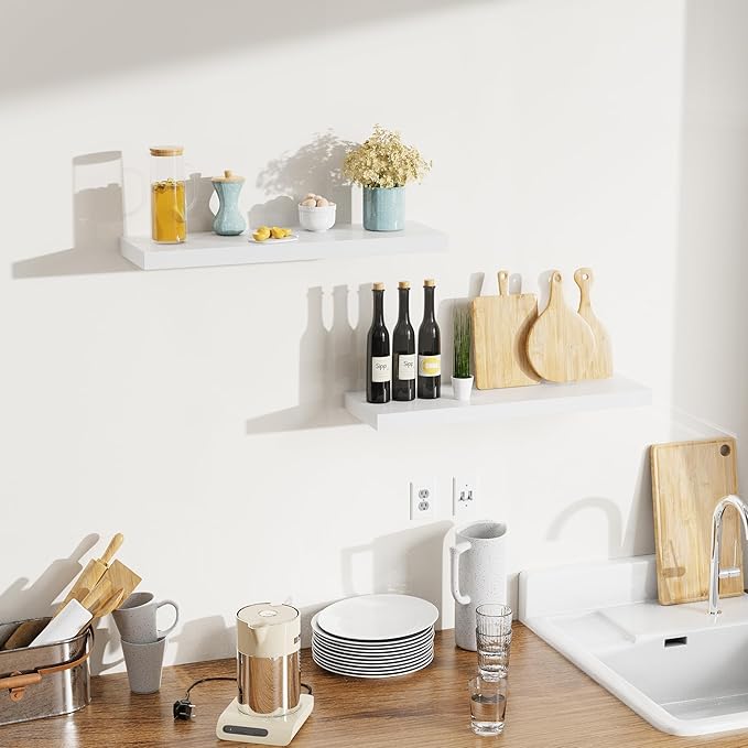 Bellsal Floating Shelves for Wall, Living Room, Bathroom Storage, Book Shelf