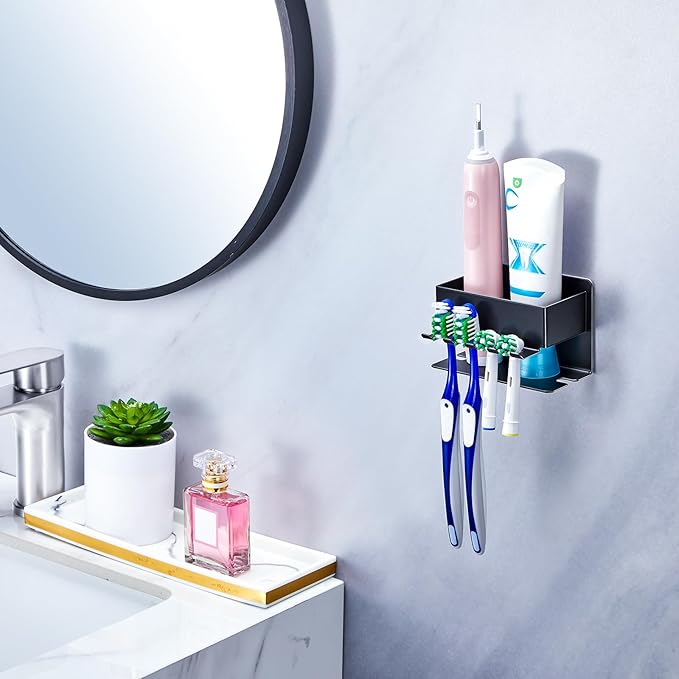 Toothbrush Head Holders, Electric Tooth Brush Head Holder, Adhesive Toothpaste