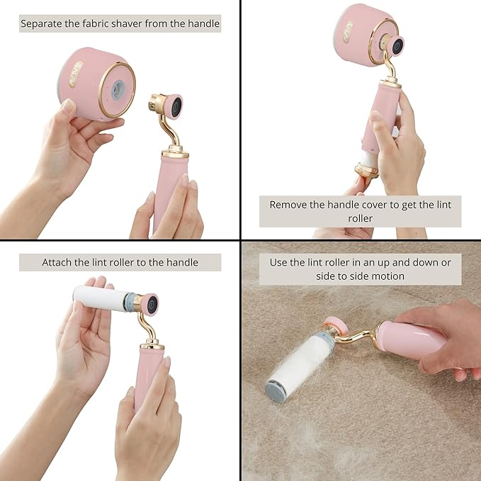SALAV® Retro Edition 2-in-1 Rechargeable Fabric Shaver and Lint Roller
