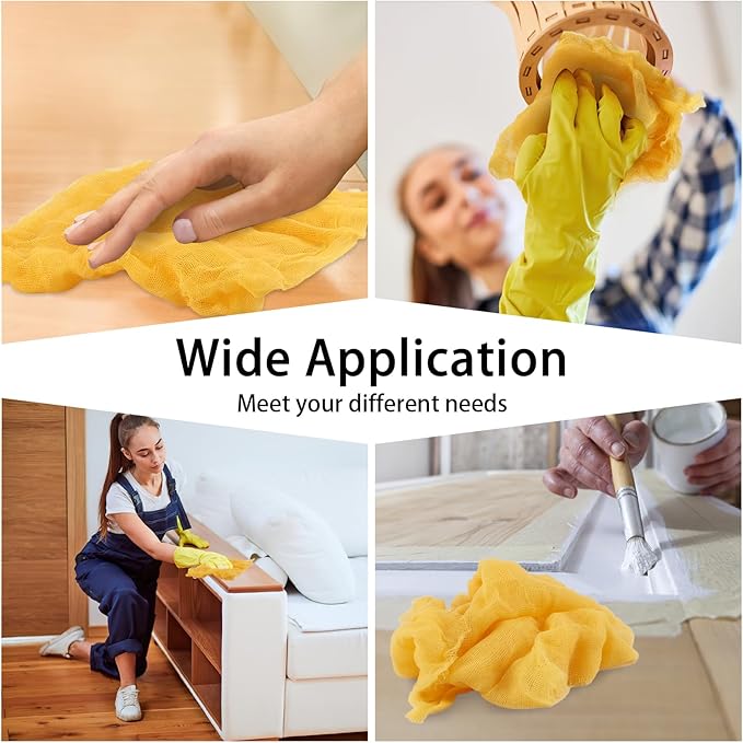 24 Pack Tack Cloths, Tack Rags for Woodworking, 17.7 x 35.4 in Tac Cloth Dust