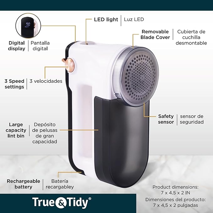 True & Tidy XL Rechargeable Fabric Shaver
