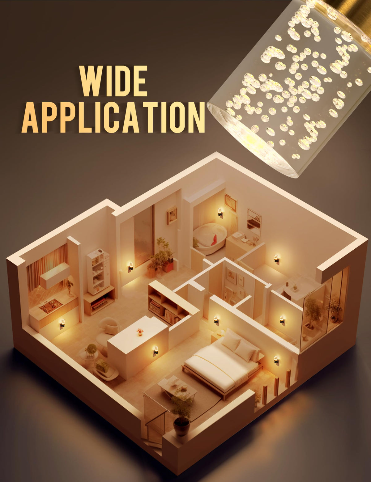 DORESshop LED Night Lights Plug into Wall, Modern Decorative Design Nightlights Plug in, Adjustable Brightness, Dimmable Night Light, Perfect for Adults' Bedroom, Hallway, Bathroom,Warm White