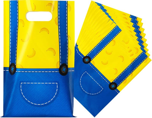 SALACOOL 30 Sets Yellow Goodie Bags,Gift Bags for Birthday Party Favors,Halloween Bag for Birthday Party Decorations