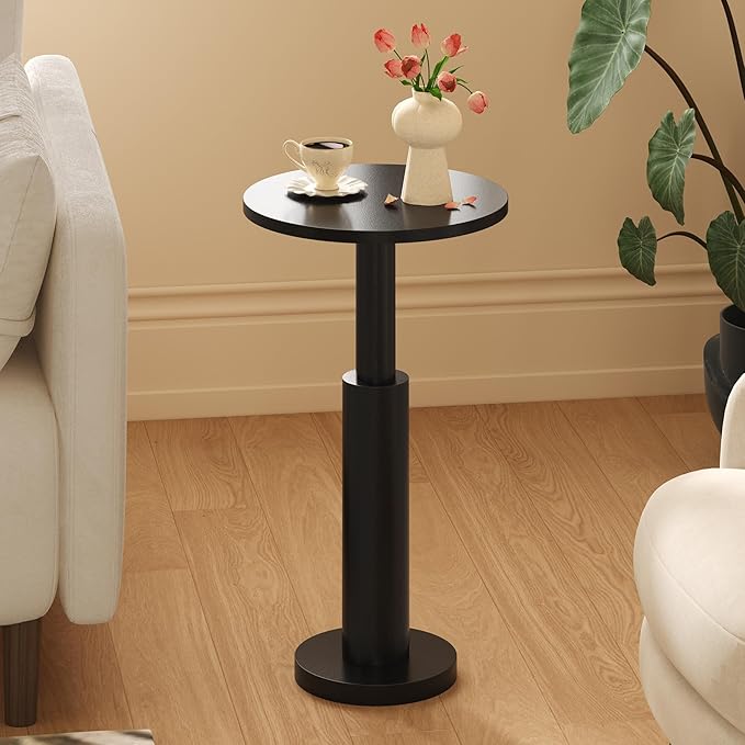LAATOOREE Small Round Side Tables Set of 2, Drink Tables, Accent Coffee Tables