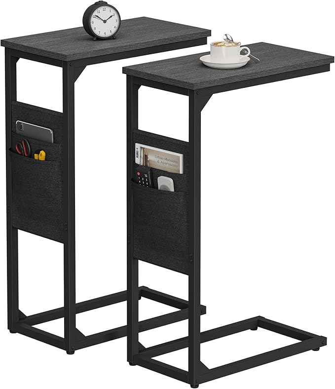 TUTOTAK C Shaped End Table, Side Table