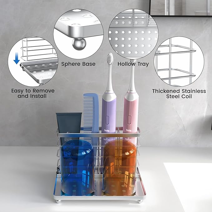 Luxspire Toothbrush Holders for Bathroom, Toothbrush Holder