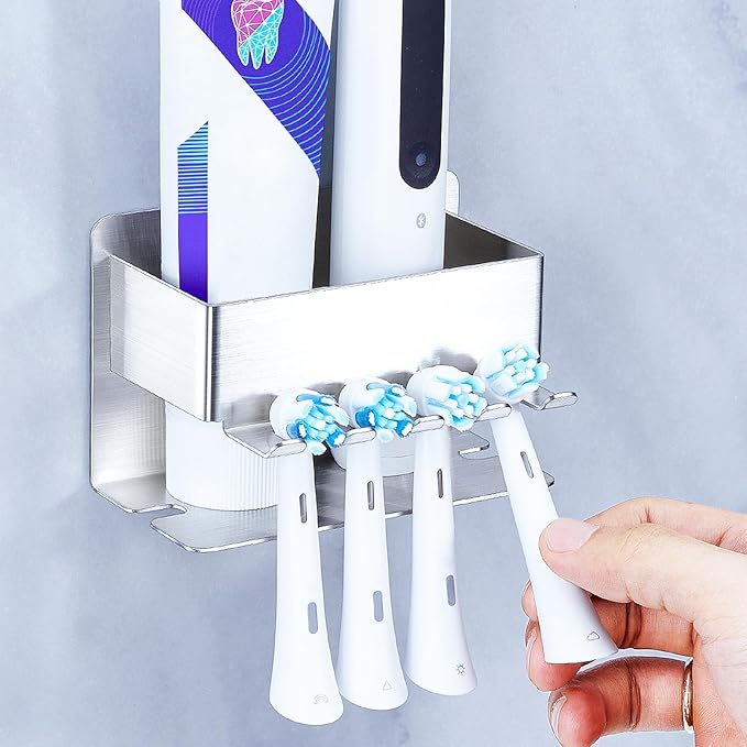 Toothbrush Head Holders, Electric Tooth Brush Head Holder, Adhesive Toothpaste