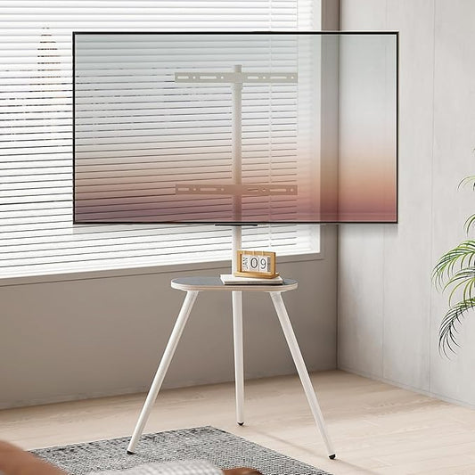 White Metal Tripod Easel TV Stand