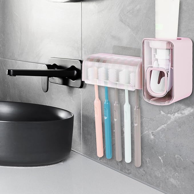 5 Slots Wall Mount Toothbrush Holder