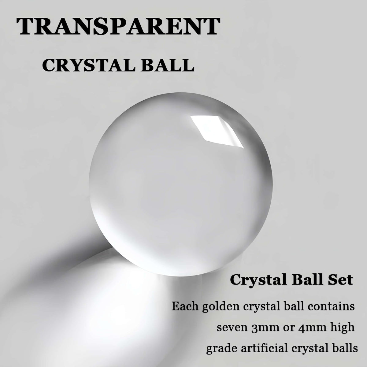 GyOnyx 5.5 inch Transparent Golden Crystal Ball, Modern Western House Decorations Aesthetic, Gold Table Decor for Living Room, Office, Bookshelves, Bedroom, Coffee Table and More, Great Gift Ideas