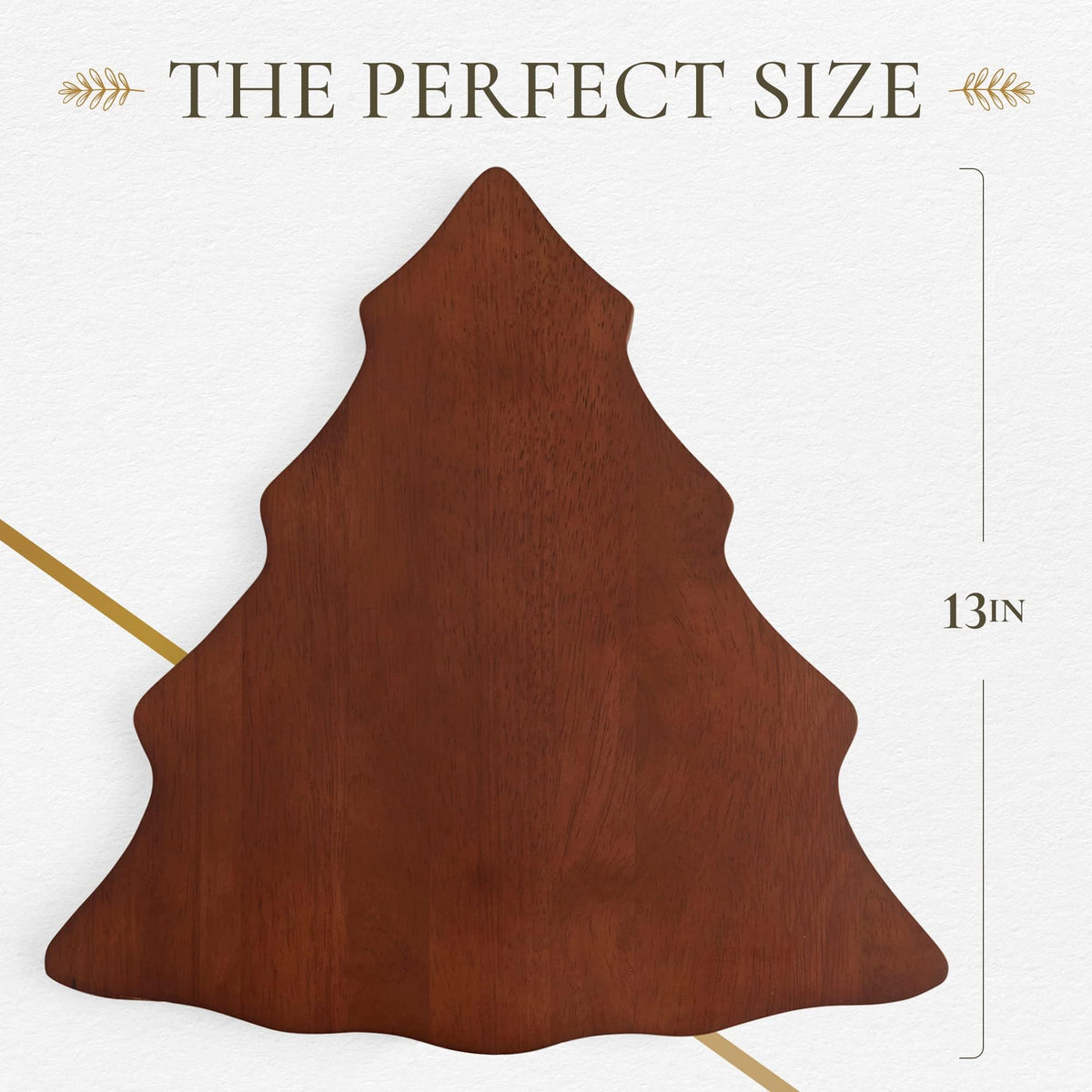 Spode Christmas Tree Cheese Board & Spreader Set (2-Piece) – 13" Acacia Wood Cheese Serving Board with Handled Spreader – Festive Serveware for Holiday Entertaining, Charcuterie & Appetizers