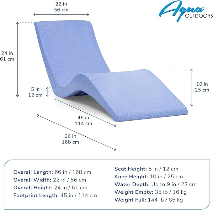 Aqua Outdoors Pool Chaise Lounge Chairs