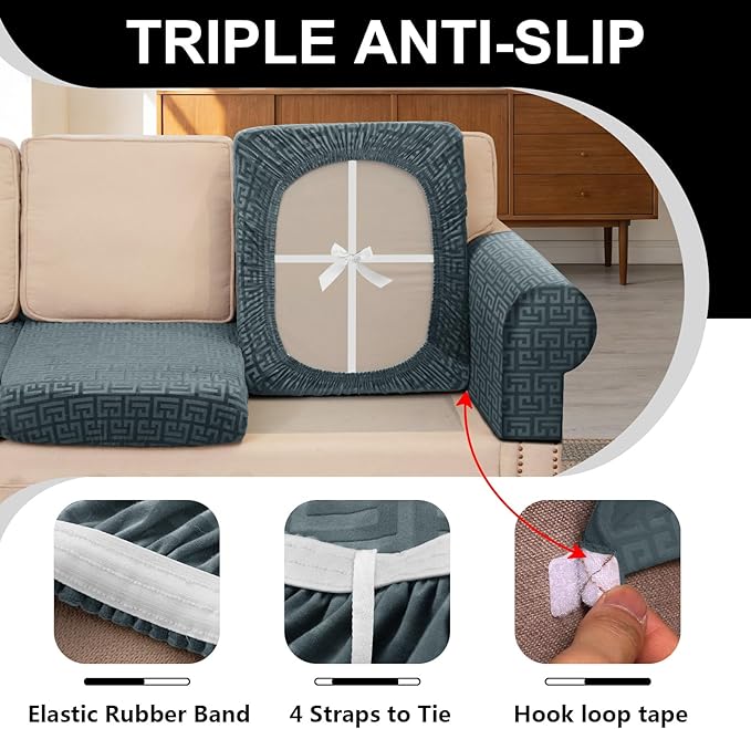 UNBBRRL Stretch Couch Backrest Cushion Cover