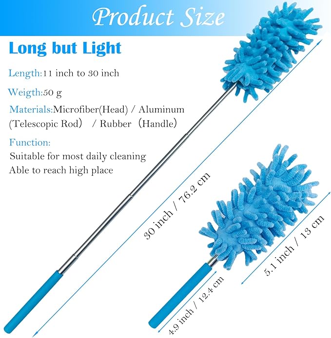 M-Jump 3 Pack Retractable Long-Reach Washable Duster
