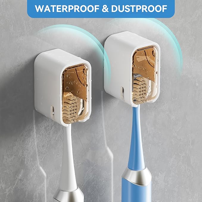 Toothbrush Holders for Bathroom【Innovation Single Slot Design】 2PCS Toothbrush