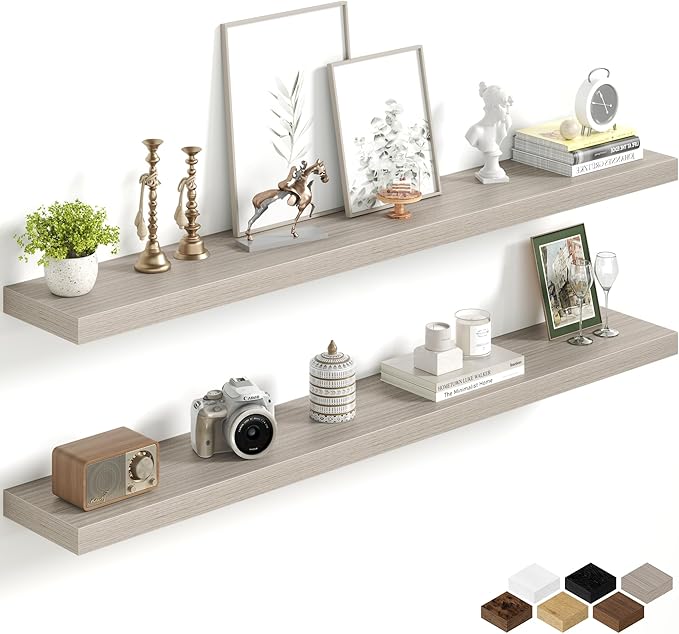 Fun Memories 55Inch Long Floating Shelves, 8 Inch Deep Shelves