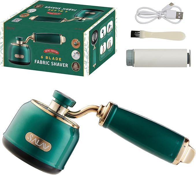 SALAV® Retro Edition Rechargeable Fabric Shaver and Lint Roller