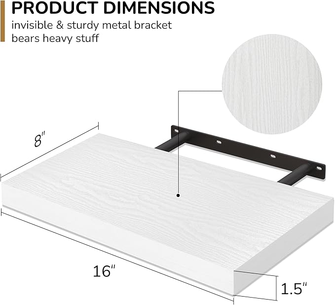 Fun Memories 16 Inch Floating Shelves
