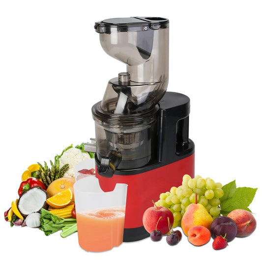 TeqHome Cold Press Juicer,300W Electric Masticating Juicer Machines with 3" Large Feed Chute for Whole Fruits and Vegetables,Upgraded High Juice Yield Juice Extractor Machine with 2 Cups,Easy to Clean