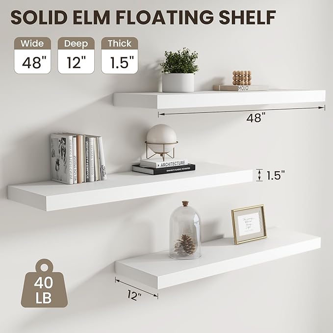 Dreamland White Floating Shelves