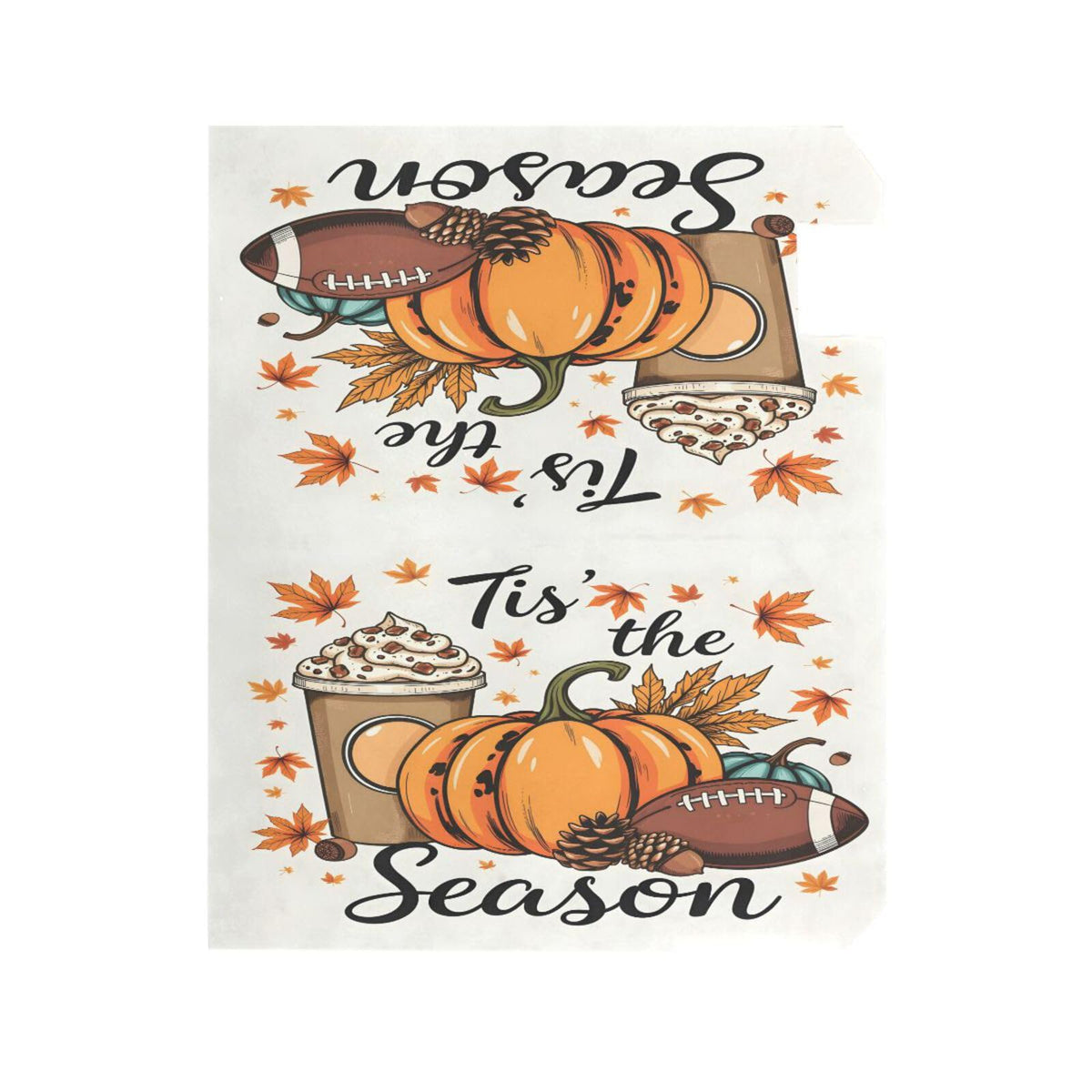 Fall Autumn Maple Leaf Pumpkin Football Magnetic Mailbox Cover MailWraps Garden Yard Home Decor for Outside Standard Size-18"x 20.8"