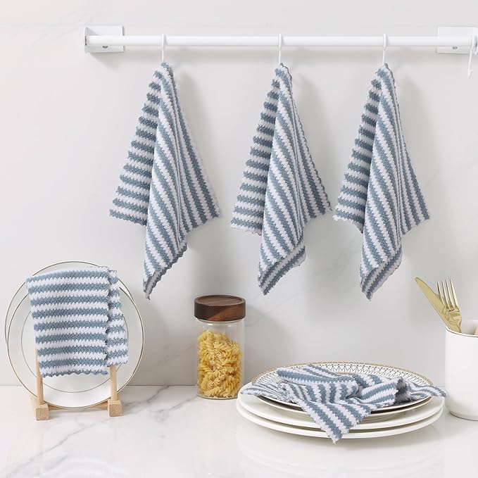 Homaxy 12 Pack Kitchen Dish Cloths, Ultra Soft and Absorbent Dish Towels