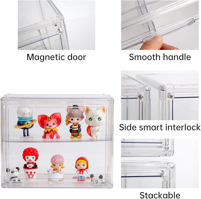 BOHOIDEE 2 Tiers Clear Display Case