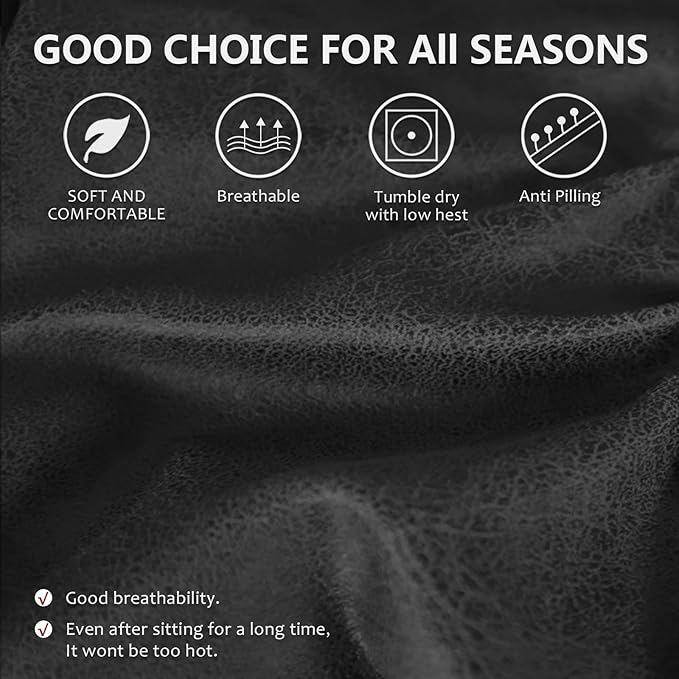 ANARACHON Recliner Couch Cover Leather Look Recliner Sofa Covers
