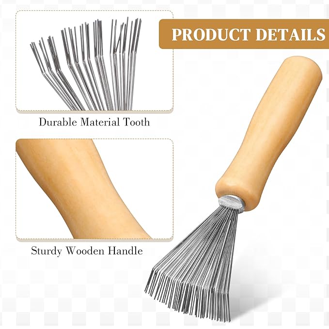 Boao 2 Pieces Hair Brush Cleaning Tool Comb Cleaner Brush Mini Comb Cleaning