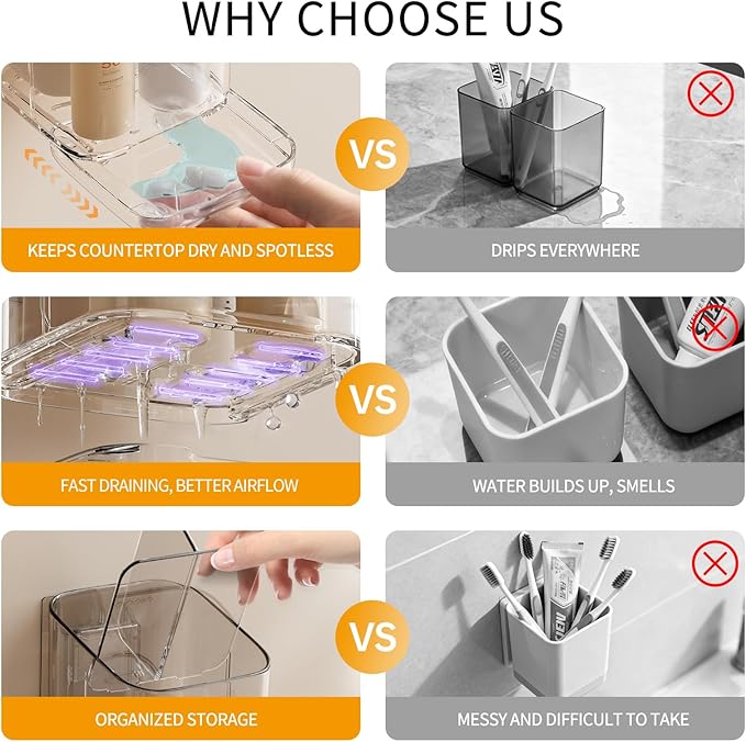 Electric Toothbrush Holder，Toothbrush and Toothpaste Holder