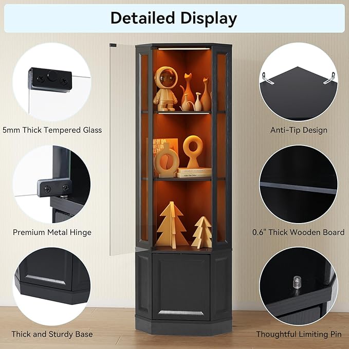 Verano Garden Corner Display Cabinet