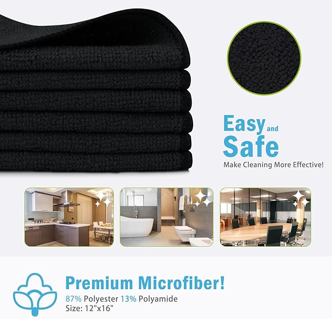 AIDEA Microfiber Cleaning Cloth-100PK, Soft Microfiber Towels