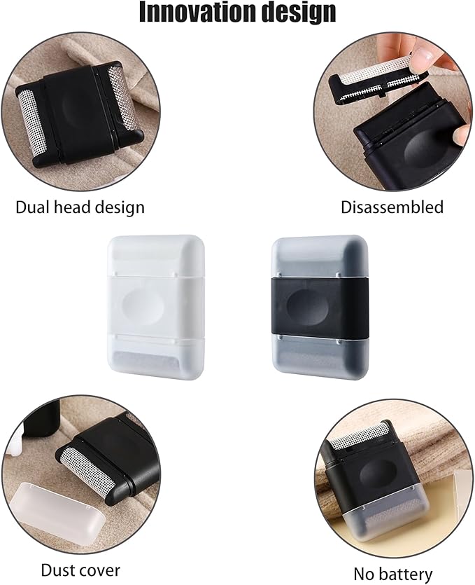 Manual Double-end Lint Remover, Portable Clothes Hair Ball Trimmer, Mini