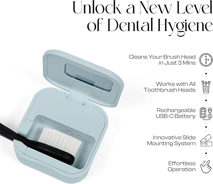 Mondano UV-C Toothbrush Sanitizer and Holder, Toothbrush Case
