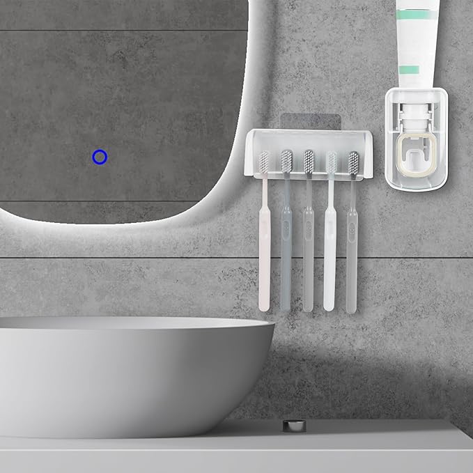 5 Slots Wall Mount Toothbrush Holder