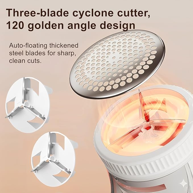 Only Compatible with Beautural Fabric Shaver Replacement Blades, 3-Leaf Blades