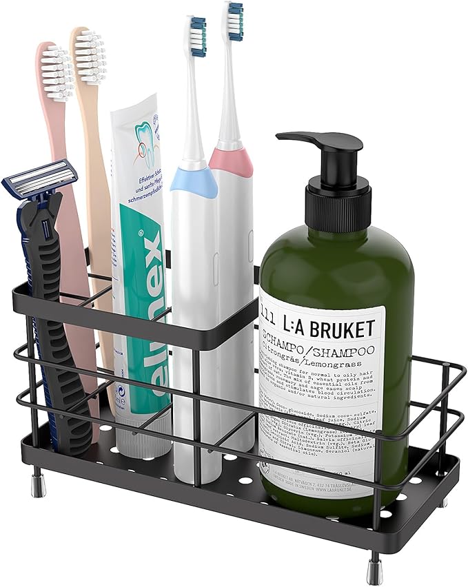 Luxspire Toothbrush Holders, 6 Slots Stainless Steel Tooth Brush Holder