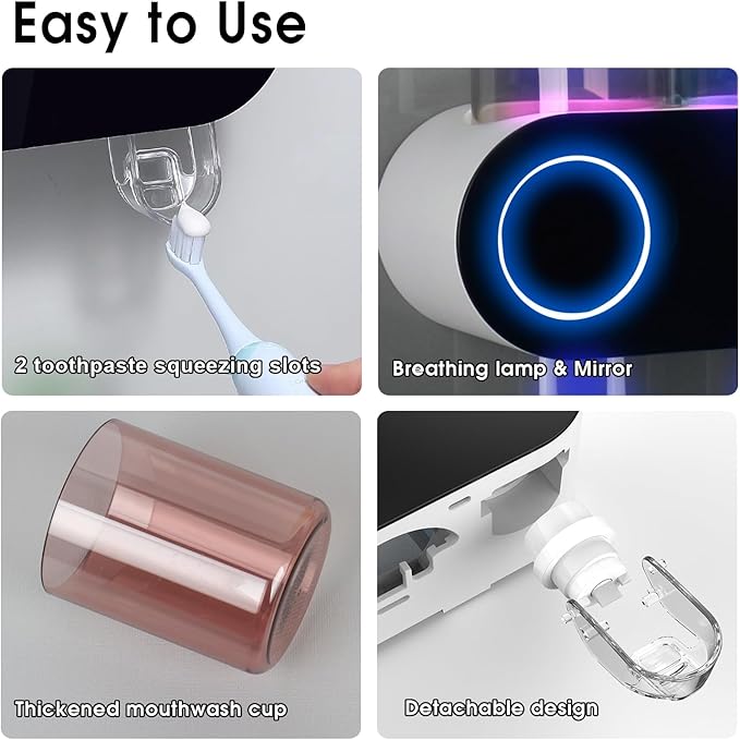 iHave Toothbrush Holders for Bathrooms, UV Toothbrush Sanitizer and Holder