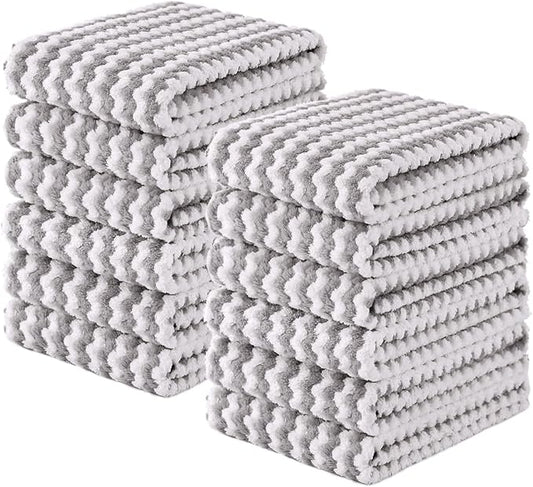 Homaxy Kitchen Towels, Ultra Soft and Absorbent Dish Towels, Reusable Fast