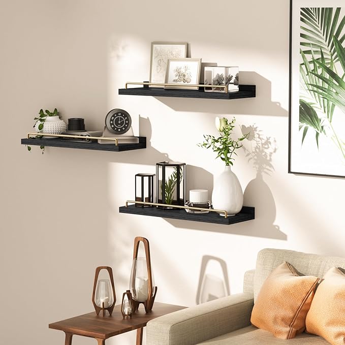 RYOFOBETTO Floating Shelves for Wall Decor, Living Room, Picture Frames