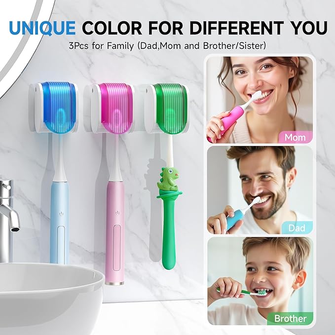 Toothbrush Holders for Bathrooms【Upgrade Single Slot Design】 Toothbrush Holder